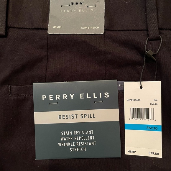 Perry Ellis Men’s Slim Fit Stretch Chino Pant - Picture 5 of 6